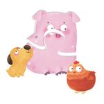 Jucarii, Copii si Bebe - Jucarii si jocuri - Jocuri si puzzle - Puzzle - Puzzle cu 6 Animale de la Ferma pentru Bebelusi, 12 piese, Multicolor - Infinity.ro