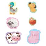 Jucarii, Copii si Bebe - Jucarii si jocuri - Jocuri si puzzle - Puzzle - Puzzle cu 6 Animale de la Ferma pentru Bebelusi, 12 piese, Multicolor - Infinity.ro