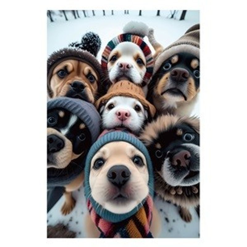 Jucarii, Copii si Bebe - Jucarii si jocuri - Jocuri si puzzle - Puzzle - Puzzle cu caini in zapada, 104 piese, Multicolor - Infinity.ro