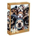 Jucarii, Copii si Bebe - Jucarii si jocuri - Jocuri si puzzle - Puzzle - Puzzle cu caini in zapada, 104 piese, Multicolor - Infinity.ro
