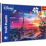 Jucarii, Copii si Bebe - Jucarii si jocuri - Jocuri si puzzle - Puzzle - Puzzle cu Mickey Mouse si Minnie Mouse in Balon de Aer deasupra Parisului, 300 de Piese, Multicolor - Infinity.ro