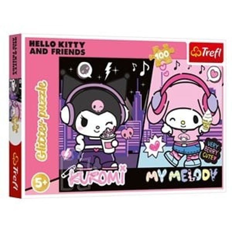 Jucarii, Copii si Bebe - Jucarii si jocuri - Jocuri si puzzle - Puzzle - Puzzle cu detalii cu glitter, 100 piese, Roz - Infinity.ro