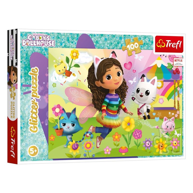 Jucarii, Copii si Bebe - Jucarii si jocuri - Jocuri si puzzle - Puzzle - Puzzle cu Fluturi si Glitter, 100 de piese, Multicolor - Infinity.ro