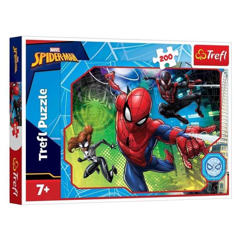 Jucarii, Copii si Bebe - Jucarii si jocuri - Jocuri si puzzle - Puzzle - Puzzle cu Spiderman si Eroi, 200 de Piese, Multicolor - Infinity.ro