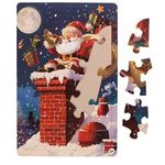 Jucarii, Copii si Bebe - Jucarii si jocuri - Jocuri si puzzle - Puzzle - Puzzle de Craciun cu Mos Craciun in Horn, 24 de piese, Multicolor - Infinity.ro