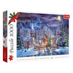 Jucarii, Copii si Bebe - Jucarii si jocuri - Jocuri si puzzle - Puzzle - Puzzle de Craciun cu Peisaj de Iarna din Muntii Dolomiti, 1000 de piese - Infinity.ro