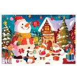 Jucarii, Copii si Bebe - Jucarii si jocuri - Jocuri si puzzle - Puzzle - Puzzle de Craciun cu Figurine in Sat Nins, 24 piese, Multicolor - Infinity.ro