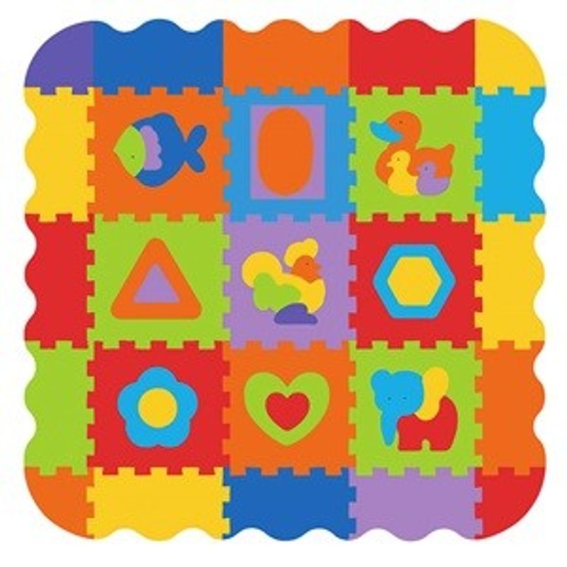 Jucarii, Copii si Bebe - Jucarii si jocuri - Jocuri si puzzle - Puzzle - Puzzle de Podea cu 40 de Mingi Colorate, 25 Piese, Multicolor, Spuma - Infinity.ro