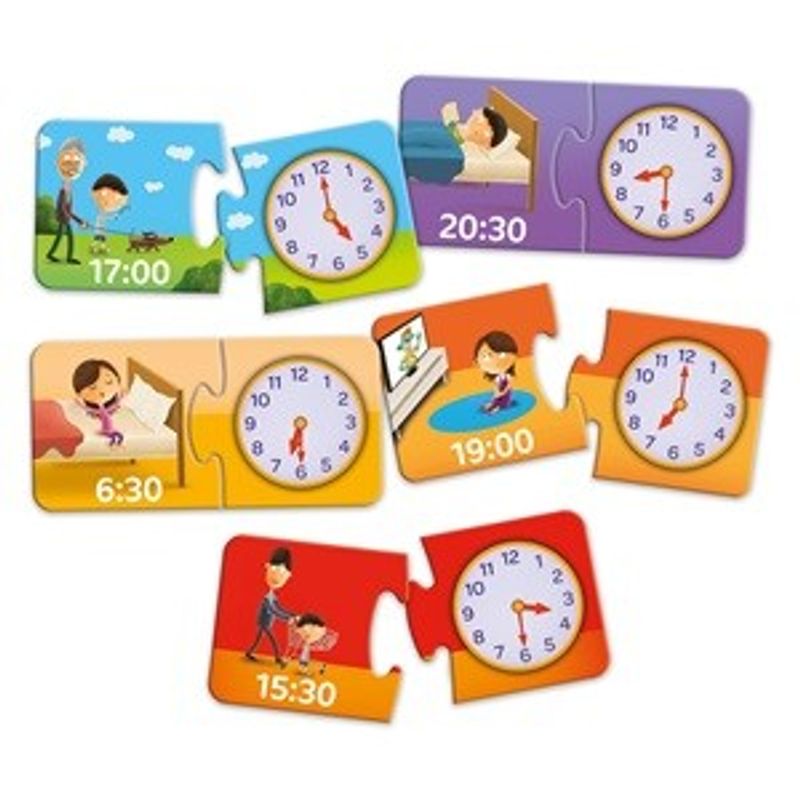 Jucarii, Copii si Bebe - Jucarii si jocuri - Jocuri si puzzle - Puzzle - Puzzle Educativ Ceas, Multicolor, Carton, 3+ - Infinity.ro