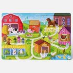 Jucarii, Copii si Bebe - Jucarii si jocuri - Jocuri si puzzle - Puzzle - Puzzle Ferma cu Animale, 24 Piese, Multicolor, Carton - Infinity.ro