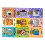 Jucarii, Copii si Bebe - Jucarii si jocuri - Jocuri si puzzle - Puzzle - Puzzle din Lemn cu Usi si Obiecte, 30x22.5cm, Multicolor - Infinity.ro
