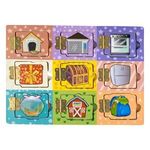 Jucarii, Copii si Bebe - Jucarii si jocuri - Jocuri si puzzle - Puzzle - Puzzle din Lemn cu Usi si Obiecte, 30x22.5cm, Multicolor - Infinity.ro