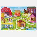 Jucarii, Copii si Bebe - Jucarii si jocuri - Jocuri si puzzle - Puzzle - Puzzle Ferma cu Animale, 24 Piese, Multicolor, Carton - Infinity.ro