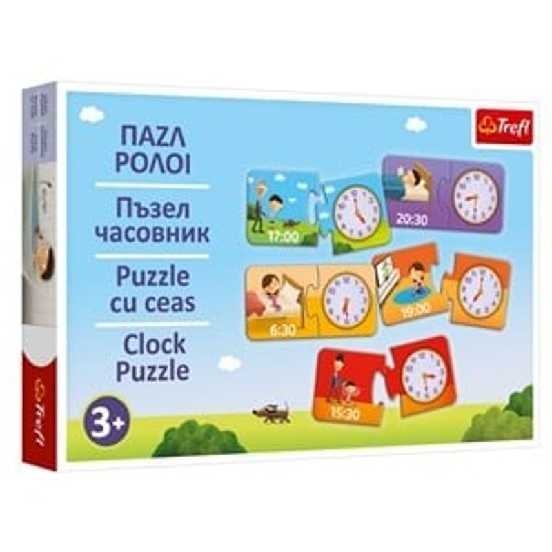 Jucarii, Copii si Bebe - Jucarii si jocuri - Jocuri si puzzle - Puzzle - Puzzle Educativ Ceas, Multicolor, Carton, 3+ - Infinity.ro