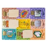Jucarii, Copii si Bebe - Jucarii si jocuri - Jocuri si puzzle - Puzzle - Puzzle din Lemn cu Usi si Obiecte, 30x22.5cm, Multicolor - Infinity.ro
