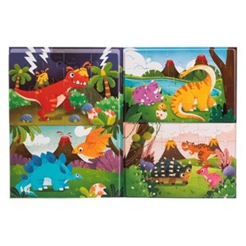 Jucarii, Copii si Bebe - Jucarii si jocuri - Jocuri si puzzle - Puzzle - Puzzle Magnetic cu 4 Imagini Dinozauri, 72 Piese, 3+ - Infinity.ro
