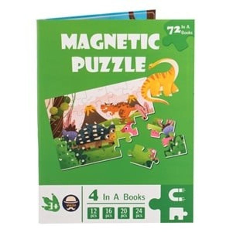Jucarii, Copii si Bebe - Jucarii si jocuri - Jocuri si puzzle - Puzzle - Puzzle Magnetic cu 4 Imagini Dinozauri, 72 Piese, 3+ - Infinity.ro