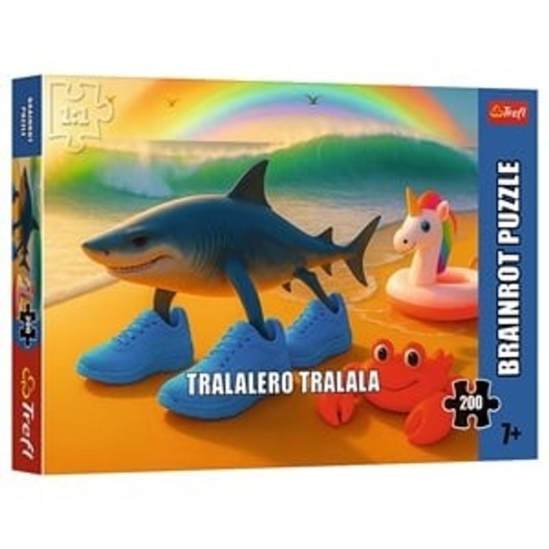 Jucarii, Copii si Bebe - Jucarii si jocuri - Jocuri si puzzle - Puzzle - Puzzle pentru copii, 200 piese, Rechin cu pantofi, Multicolor - Infinity.ro