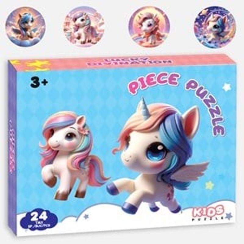 Jucarii, Copii si Bebe - Jucarii si jocuri - Jocuri si puzzle - Puzzle - Puzzle pentru copii, Set 4 modele, 24 piese, 18x18cm - Infinity.ro
