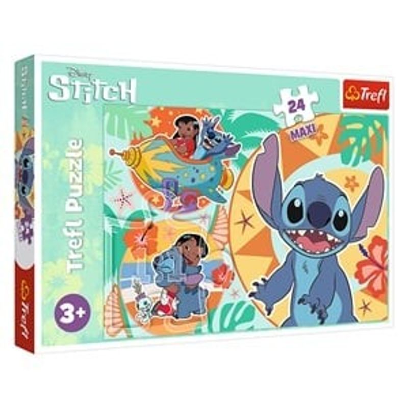 Jucarii, Copii si Bebe - Jucarii si jocuri - Jocuri si puzzle - Puzzle - Puzzle pentru copii cu Lilo & Stitch, 24 piese, Multicolor - Infinity.ro