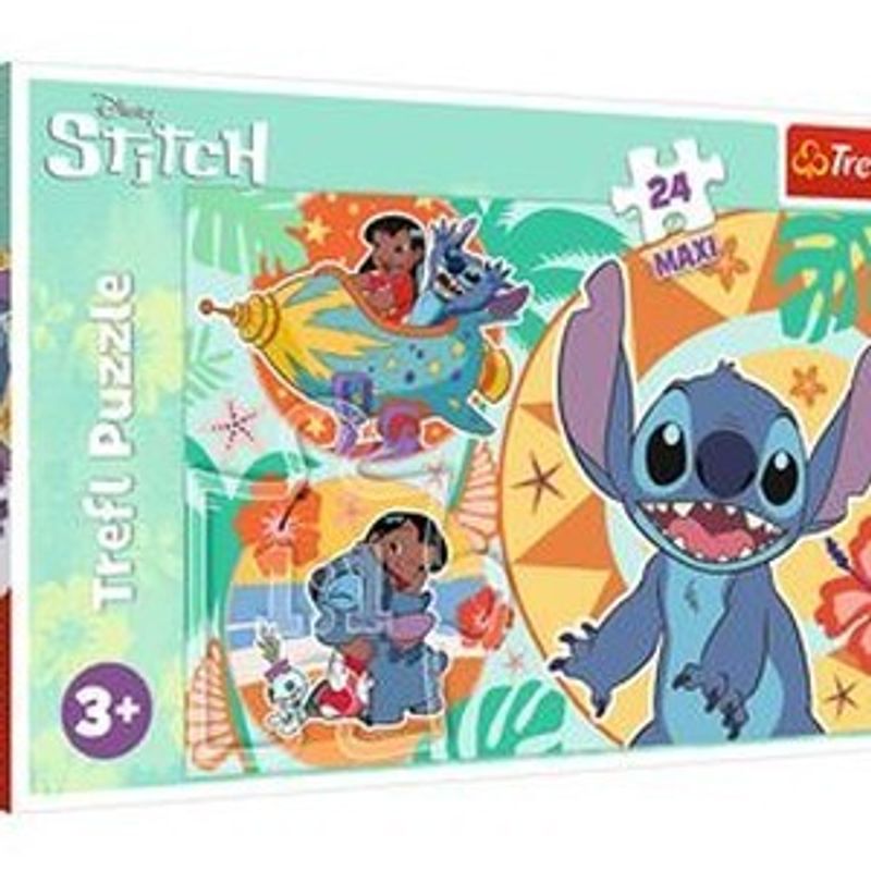 Jucarii, Copii si Bebe - Jucarii si jocuri - Jocuri si puzzle - Puzzle - Puzzle pentru copii cu Lilo & Stitch, 24 piese, Multicolor - Infinity.ro