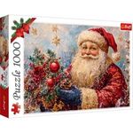 Jucarii, Copii si Bebe - Jucarii si jocuri - Jocuri si puzzle - Puzzle - Puzzle Vintage cu Mos Craciun si Brad de Craciun, 1000 piese, Multicolor - Infinity.ro