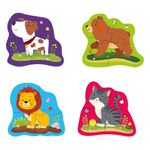 Jucarii, Copii si Bebe - Jucarii si jocuri - Jocuri si puzzle - Puzzle - Puzzle cu 4 Animale pentru Copii, 16 piese, Multicolor - Infinity.ro