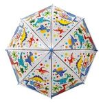Fashion, accesorii si bijuterii - Copii - Accesorii copii - Alte accesorii copii - Umbrela de ploaie transparenta cu model dinozauri, pentru copii, 66 cm - Infinity.ro