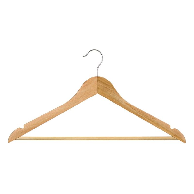Casa si Gradina - Mobilier - Organizare si depozitare - Umerase si valeti - Umerase din lemn natural, set de 2 buc, 44.5 cm - Infinity.ro