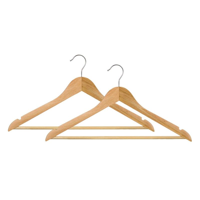 Casa si Gradina - Mobilier - Organizare si depozitare - Umerase si valeti - Umerase din lemn natural, set de 2 buc, 44.5 cm - Infinity.ro