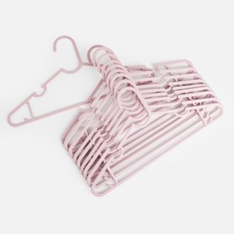 Casa si Gradina - Mobilier - Organizare si depozitare - Umerase si valeti - Umerase din Plastic, Set 10 buc, 39x19,5cm, Roz - Infinity.ro