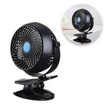 Electronice si Electrocasnice - Climatizare si sisteme de incalzire - Aparate racire aer - Ventilatoare - Ventilator de masa reincarcabil cu clips, 4W, negru - Infinity.ro