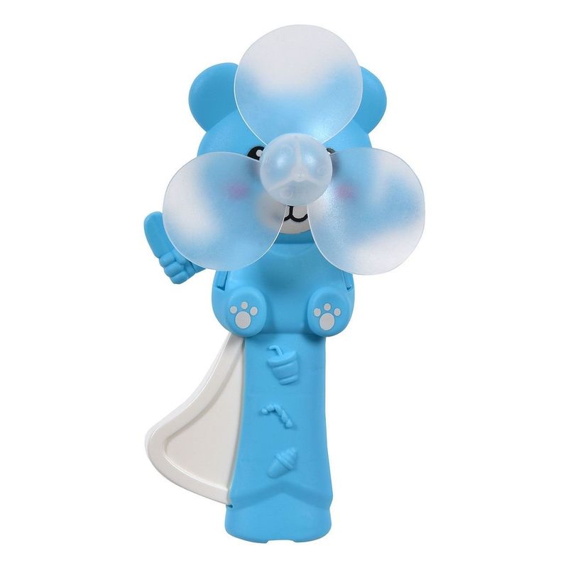 Electronice si Electrocasnice - Climatizare si sisteme de incalzire - Aparate racire aer - Ventilatoare - Ventilator manual pentru copii cu design ursulet, albastru, 14 cm - Infinity.ro