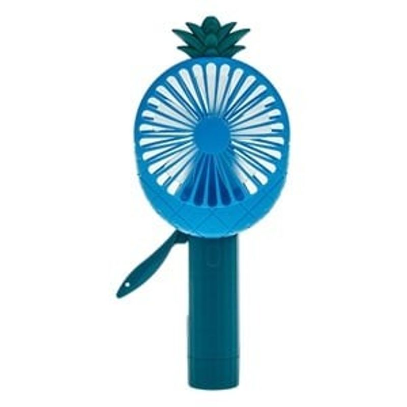 Electronice si Electrocasnice - Climatizare si sisteme de incalzire - Aparate racire aer - Ventilatoare - Ventilator portabil pentru copii, design ananas, 22 cm, albastru - Infinity.ro