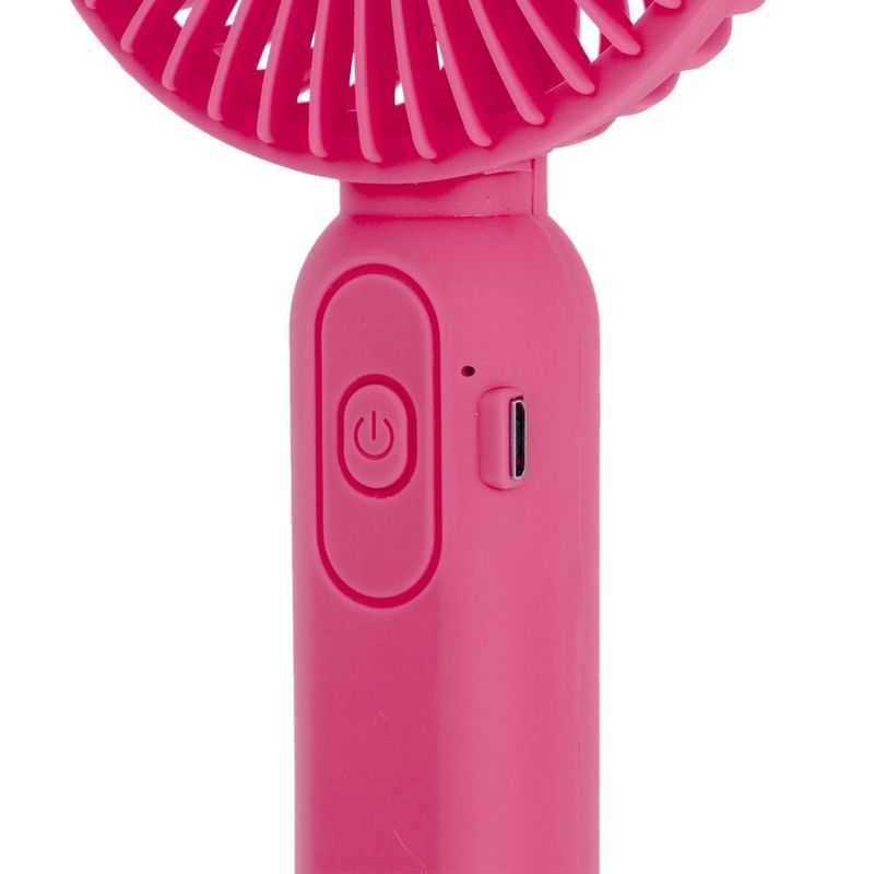 Electronice si Electrocasnice - Climatizare si sisteme de incalzire - Aparate racire aer - Ventilatoare - Ventilator Mini Reincarcabil cu USB, Roz, 19 cm - Infinity.ro