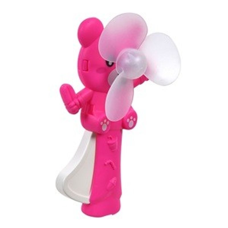 Electronice si Electrocasnice - Climatizare si sisteme de incalzire - Aparate racire aer - Ventilatoare - Ventilator portabil cu design ursulet, fucsia, 14 cm - Infinity.ro
