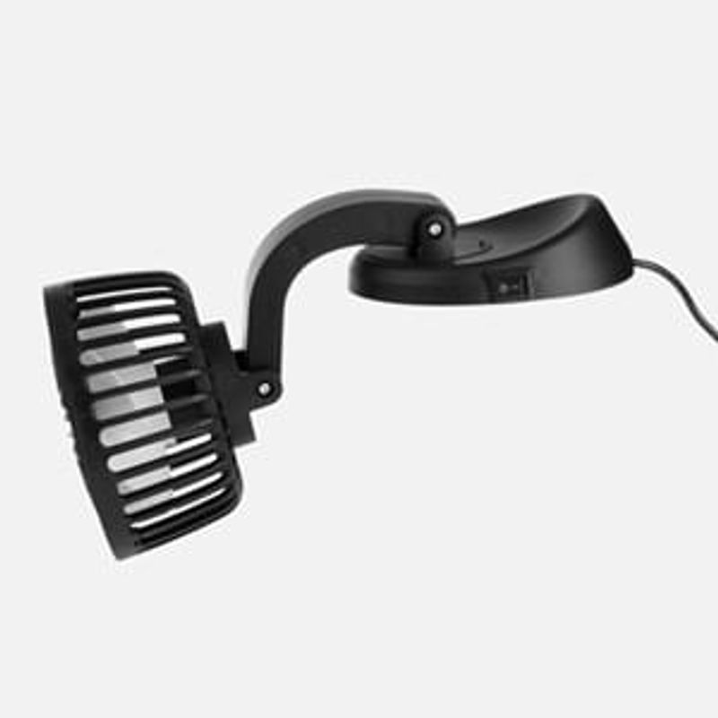 Electronice si Electrocasnice - Climatizare si sisteme de incalzire - Aparate racire aer - Ventilatoare - Ventilator auto USB, Negru, 10 cm, 6 elice, cu gat rotativ - Infinity.ro