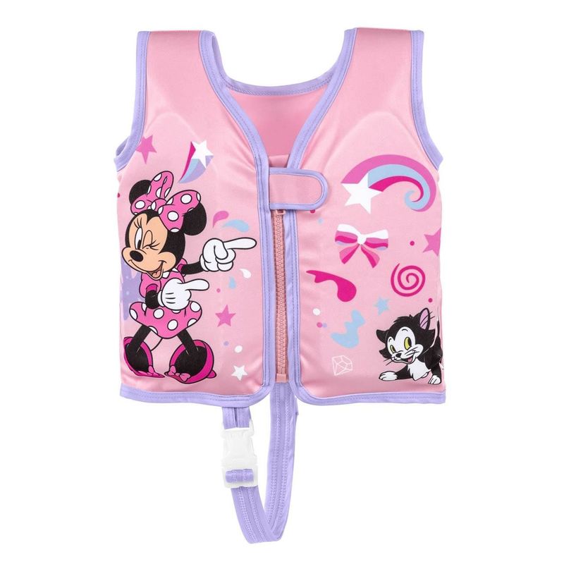 Jucarii, Copii si Bebe - Jucarii si jocuri - Jucarii de exterior - Colaci, ochelari si accesorii inot copii - Vesta de inot din spuma pentru copii, Roz, Minnie Mouse, 1-3 ani (11-19 kg) - Infinity.ro