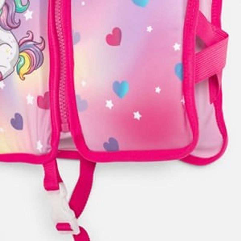 Jucarii, Copii si Bebe - Jucarii si jocuri - Jucarii de exterior - Colaci, ochelari si accesorii inot copii - Vesta de Inot din Spuma pentru Copii, Unicorn, 3-6 Ani, 19-30 kg, Roz - Infinity.ro