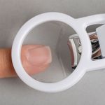 Ingrijire personala si Cosmetice - Manichiura si pedichiura - Unghiere si clesti manichiura & pedichiura - Unghiera cu Lupa, Maner ABS Antiderapant, Lame Otel Carbon, Alb - Infinity.ro