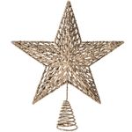 Casa si Gradina - Decoratiuni - Decoratiuni de sezon - Vârf pentru brad, Stea 3D, Bej, 33 cm - Infinity.ro