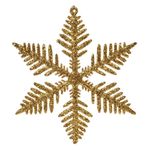 Casa si Gradina - Decoratiuni - Decoratiuni de sezon - Set Ornamente Brad de Craciun Fulgi Aurii Glitter 10cm - 5buc - Infinity.ro