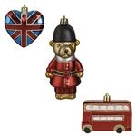Casa si Gradina - Decoratiuni - Decoratiuni de sezon - Set Ornamente de Craciun Inima Ursulet Autobuz England - 3 buc - Infinity.ro