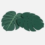 Casa si Gradina - Bucatarie si vesela - Accesorii bar - Suporturi bauturi - Set Suport Pahare Frunze Tropicale Verde 12x10cm - Infinity.ro
