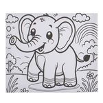 Jucarii, Copii si Bebe - Jucarii si jocuri - Jucarii & jocuri educative - Seturi pictura si desen - Set Pictura Canvas cu Model Elefant, 15x20cm, Multicolor - Infinity.ro