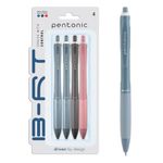 Carti si Birotica - Birotica - Instrumente de scris - Pixuri si stilouri - Set Pixuri Ballpen cu Grip Moale, 4 buc, 0.7mm, Albastru/Negru/Rosu - Infinity.ro