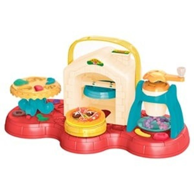 Carti si Birotica - Rechizite - Plastilina - Set Plastilina pentru Pizza, 6 Culori x 25g, cu Aparat si Accesorii - Infinity.ro
