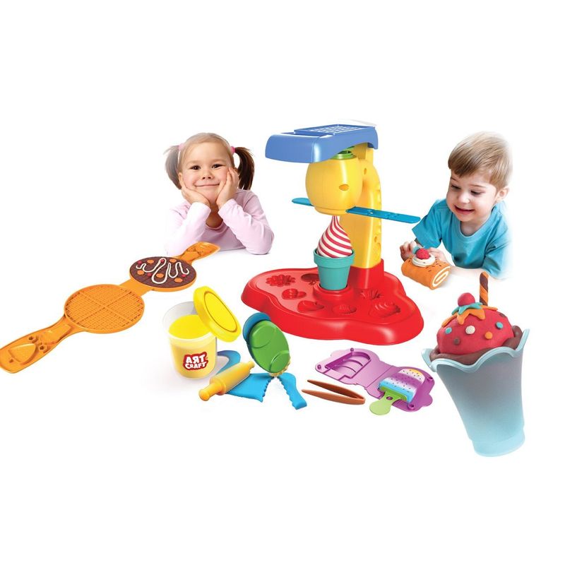 Carti si Birotica - Rechizite - Plastilina - Set Plastilina Vafe & Inghetata, 6 Culori, Multicolor - Infinity.ro