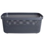 Casa si Gradina - Mobilier - Organizare si depozitare - Cutii depozitare - Cos de depozitare din plastic perforat, 12L, Antracit - Infinity.ro