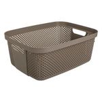 Casa si Gradina - Mobilier - Organizare si depozitare - Cutii depozitare - Cos de depozitare din plastic perforat, 12L, taupe - Infinity.ro